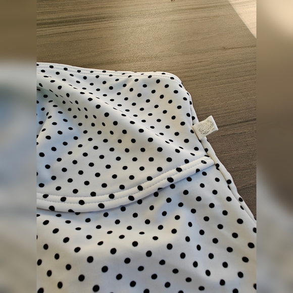 La Vie En Rose Black and White Polka Dot Dress S - Picture 5 of 5